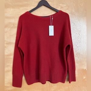 Vince Cashmere Banded Boatneck Sweater